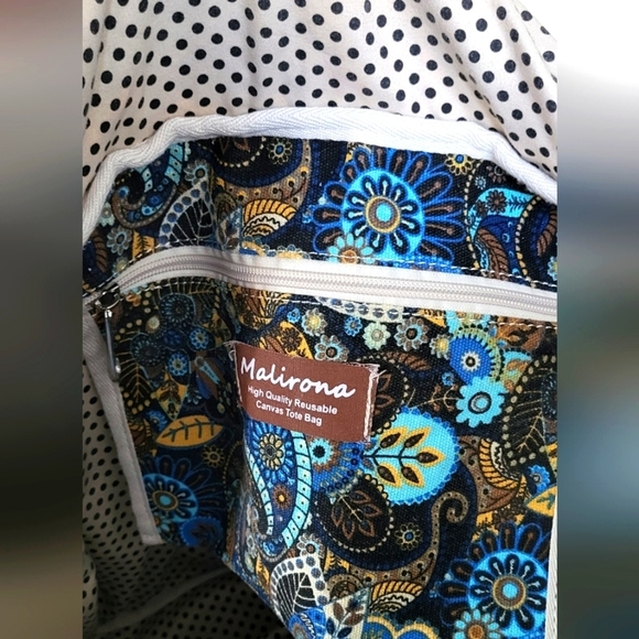 Malirona Canvas Peacock Floral Travel Duffel Bag - Picture 8 of 16